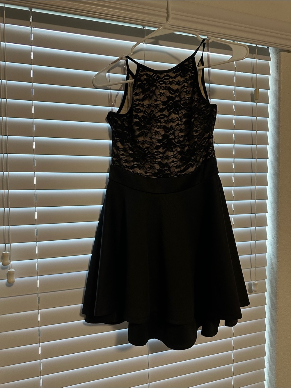 Black Lace Bodice Skater Dress - Women's Elegant Party Dress